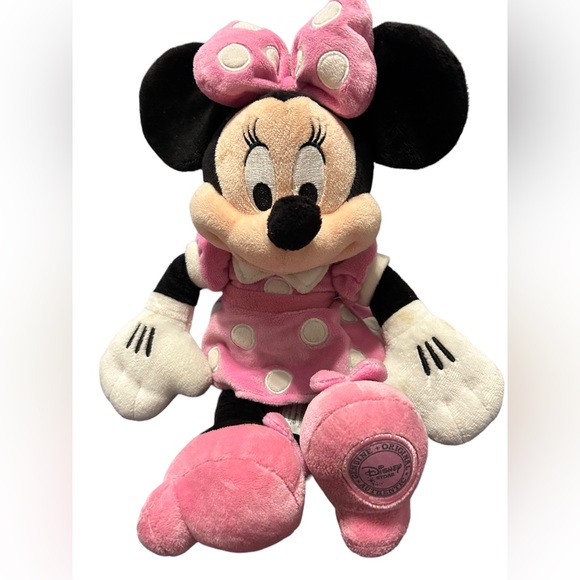 Disney Store Pink Polka Dot MINNIE MOUSE Plush Small 14" - Picture 1 of 6